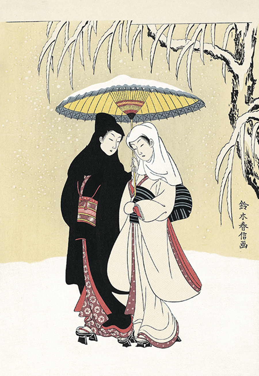 2雪中相合傘 x 日本傳統繪畫翻譯
